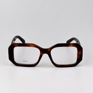 Celine TRIOMPHE CL50155I Eyeglasses – Blonde Havana Rectangle Frame | Model 053